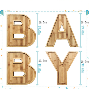 Best-seller Plateaux créatifs en bambou lettres anglaises Planches de <span class=keywords><strong>charcuterie</strong></span> Fruits secs Snack Dim Sum Assiette d'affichage Assiette à bonbons Biscuit - Product Image 3