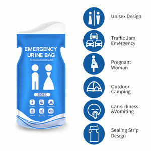 उच्च गुणवत्ता 850 मिलीलीटर डिस्पोजेबल कार पेशाब और उल्टी बैग आपात स्थिति के लिए बड़े मुंह के बैग के साथ आपातकालीन स्थिति के लिए - Product Image 6
