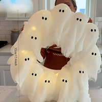 Guirlande Lumineuse Fantôme d'Halloween à Prix de Gros avec Lumières LED pour Décoration de Porte, Porche Avant et Ornement de Fête à Domicile