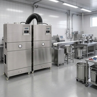7.5kw 2200m3/jam Pengumpul Debu Industri Bergerak untuk Pengolahan Makanan