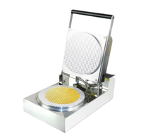 Machine à gaufres électrique automatique portable avec rouleau à cônes et plaque de cuisson en acier inoxydable pour usage domestique et professionnel