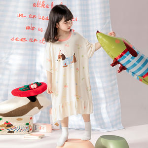 Pijamas <span class=keywords><strong>de</strong></span> manga corta con dibujos animados bonitos para niños, chándal <span class=keywords><strong>de</strong></span> vestido <span class=keywords><strong>de</strong></span> princesa para niñas pequeñas <span class=keywords><strong>de</strong></span> verano a la venta - Product Image 2