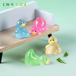ของตกแต่งเรซิ่นรูปสี่เหลี่ยมผืนผ้าแบบ DIY น่ารัก เรืองแสง  ของตกแต่งแบบสุ่ม  <span class=keywords><strong>เป็ด</strong></span>น้อยขี้เกียจ  ของประดับตกแต่งภูมิทัศน์  ของตกแต่งโต๊ะทำงานขนาดเล็ก - Product Image 3