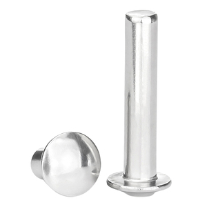 10 pièces/sac Rivets pleins à tête plate-ronde en acier inoxydable 304 de qualité supérieure M2-M6 personnalisables Grade A2-70 Plage de préhension 2-8 - Product Image 1