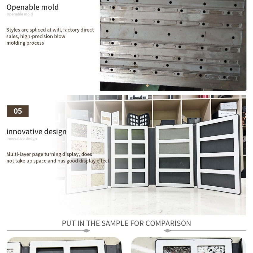 Tsianfan Portable Tile Specimen Catalog Showcase Plastic Ceramic Artificial Stone Sample Folder Quartz Display Book