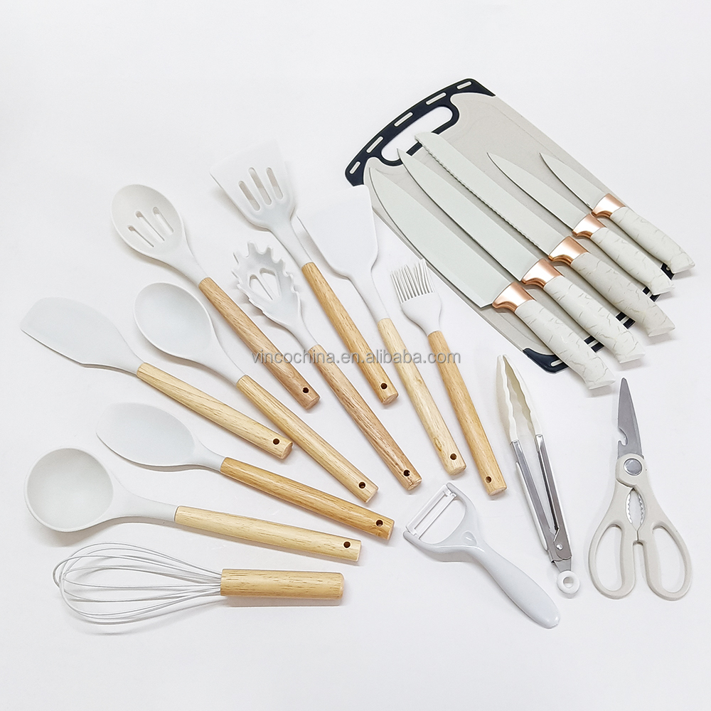 20 PCS Kitchen Silicone Cooking Utensils Set with Knife Set Cutting Board and Holder · image 6