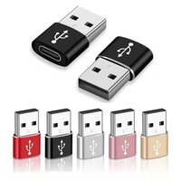 Adaptador Convertidor OTG Conector Hembra USB Tipo C a Macho USB Tipo A para Carga y MacBook