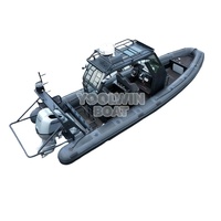 Bateau semi-rigide gonflable multi-usages à haute vitesse Yoolwin 760 pour la pêche, à usage commercial, à forte capacité de charge, à vendre