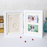 Cadre photo moderne en bois massif, étanche, fait main, avec empreinte de patte de chat ou de chien, finition peinture naturelle, numérique, pour DIY