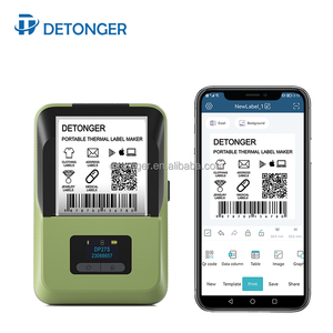 Detonger inkless nhãn Maker miễn phí SDK mã vạch di động QR mã Sticker giá tag máy in máy - Product Image 1