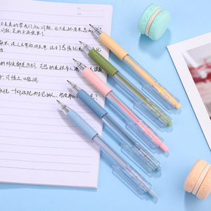 Morandi Series Neutral Simple INS Style Transparent Macaron Retractable 0.5Mm Bullet Tip Journal <b>Pen</b> - Product Image 4