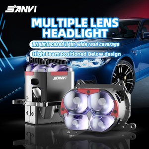 Sanvi Auto Lighting System Aftermarket 3 Inch matrix C4S 72w Super Bright 4 Eyes Led <b>Projector</b> Lens Headlights for Car <b>Lights</b> - Product Image 2