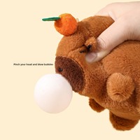 Porte-clés en peluche poupée Capibara mignonne bulle soufflant et décompression secouant son doux cadeau autres porte-clés porte-clés en gros