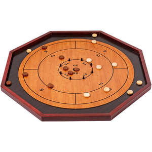 Inean madera Crokinole juego de mesa 3 en 1 ajedrez damas Backgammon conjunto piezas Mesa colorido destreza Ludo cuero personalizado - Product Image 1