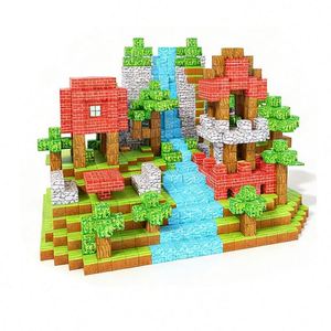 TOYSRUNNER Jouets de construction magnétiques pour enfants, blocs de construction en plastique éducatifs STEM, jeu d'empilage créatif, rangement - Product Image 1