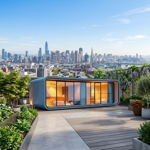 Cápsula Espacial Prefabricada Compacta Inteligente Apple Tiny House: Solución de Vivienda, Glamping Pod, Hotel, Villa, Tienda de Acero de 40 pies - Product Image 4