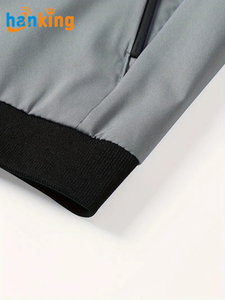 Nueva Chaqueta Bomber de Béisbol para Hombre, con Letras Bordadas, Mezcla de Algodón, de Alta Calidad, Estilo Universitario, Casual, con Cuello Alto, Color Sólido, para Primavera - Product Image 6