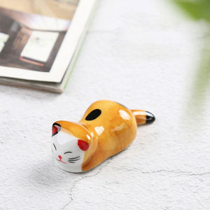 Декоративная подставка для палочек и ложек из фарфора для дома, милый мультяшный дизайн с котом, керамический держатель для палочек - Product Image 6