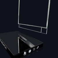 Support de présentation de comptoir personnalisé en acrylique moderne avec base miroir argentée pour cosmétiques, maquillage et soins de la peau, amovible et réutilisable