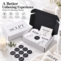 Boîtes en carton ondulé personnalisées, blanches et noires, pour colis de beauté, boîtes publicitaires en carton, boîtes mystère, boîtes d'emballage