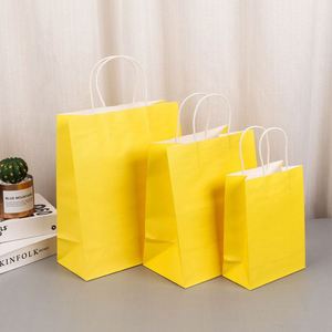 Custom Logo Biodegradable Eco Shopping Bags Twisted Handle Colored Takeaway Fast Food Kraft <b>Paper</b> Bags for Takeout - Product Image 6