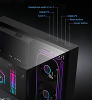 Boîtier PC Gamer de Luxe Zeromaster ATX Design Aquarium 3 Panneaux en Verre Haute Circulation d'Air Boîtier à Double Compartiment