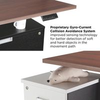 M07-23DZL Cadre de bureau informatique assis-debout à double moteur en forme de L à 2 pieds, réglable électriquement, pour table d'ordinateur PC