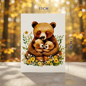 Tarjeta Pop-up Personalizada de la Familia de Osos, Hecha a Mano en Vietnam, Hanói, Regalos de San Valentín con Flores y Amor - Product Image 5