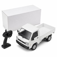 Voiture RC de loisir 4x4 Mini Pick-up Télécommandée 2.4GHz Blanche ABS+Métal LED 1:10 pour l'escalade, Prête à l'emploi avec chargeur, Idéal comme cadeau