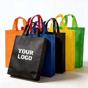 Bolsa de Mano de Alta Calidad al por Mayor, Fabricada con Tela Laminada No Tejida, con Logotipo Personalizado, Reutilizable para Compras, Abarrotes, Zapatos y Embalaje - Product Image 1