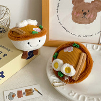 Niedliche HX Brand 7cm Ramen-Schüssel-Plüschfigur mit PP-Baumwollfüllung, Arcade-Greifautomaten-Lebensmittelgeschenk, Ramen-Schüssel-Taschenanhänger
