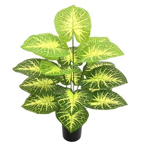 Plante artificielle de haute qualité, écologique, 18 têtes, 75 cm, palmier Alocasia, feuille de taro en plastique, <span class=keywords><strong>buisson</strong></span>, arbre, herbe pour la décoration intérieure de la maison et des magasins - Product Image 4