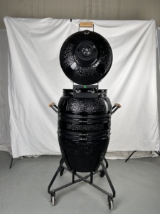 KIMSTONE - Barbecue <span class=keywords><strong>Kamado</strong></span> suspendu en céramique de <span class=keywords><strong>21</strong></span> pouces avec base trépied élargie, Tandoor personnalisable pour cuisine indienne traditionnelle - Product Image 5