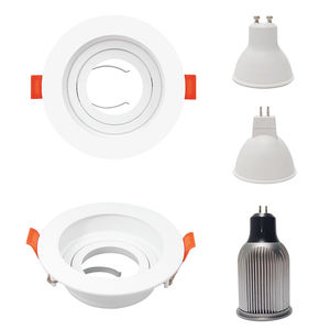 <span class=keywords><strong>GU10</strong></span> MR16 Cadre rond Downlight Housing Encastré Anti-éblouissement Led <span class=keywords><strong>Spot</strong></span> Down Light Housing Module réglable Led Downlight Frame - Product Image 2