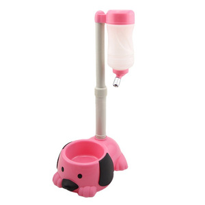 Pet Feeder Water <b>Bottle</b> Pink Plastic Reusable For <b>Small</b> Dogs And Cats 41x25cm - Product Image 2