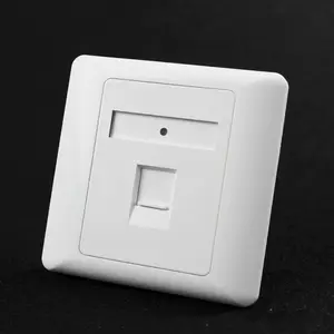 Competitive Price Rj45 Wall Outlet Data UK With Cat 6 Keystone 1 2 Ports 86*86mm Type Network Faceplate