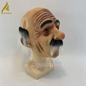Halloween <strong>Old</strong> Man Grandpa Face Wig <strong>Old</strong> Man Mask Headpiece Halloween Costume Cosplay Wig Silicone Head Mask - Product Image 3