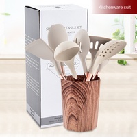 Ensemble de 10 ustensiles de cuisine antiadhésifs de haute qualité, spatules en silicone, louche à soupe, produits pour la maison et la cuisine