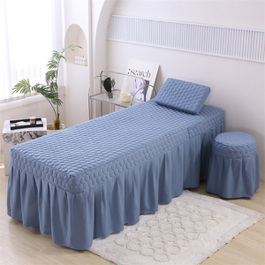 Copripiumino trapuntato di lusso per lettino da massaggio, delicato sulla pelle, per tutte le stagioni, per saloni di bellezza, set <span class=keywords><strong>lenzuola</strong></span> per lettino spa, personalizzabile con logo, all'ingrosso - Product Image 2
