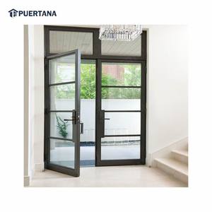 Staal Look Swing Glas Franse Deuren Thermische Onderbreking Aluminium Openslaande Crittall Deur Scharnierende Patio Partitie Deuren - Product Image 2