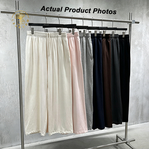 Pantaloni Casual da <span class=keywords><strong>Uomo</strong></span> Streetwear Neri Larghi in Tessuto Traspirante ad Asciugatura Rapida, Stile Jogger Comodi - Product Image 3