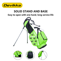 Devikka fabricante 9 "logotipo personalizado Golf Stand Bag PU cuero bolsas de golf para jóvenes