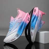 Zapatillas de Running para Hombre con Placa de Carbono y Espuma PEBA, Profesionales para Maratón, Alta Elasticidad, Ligeras, Retorno de Energía, Transpirables