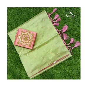 Fashionable Soft Silk Saree with Designer Blouse For Special Occasion Buy At Wholesale Price