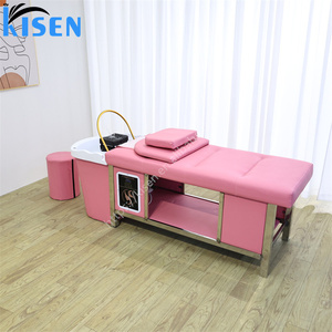 KISEN Luxury Salon <b>Head</b> Spa Bed Full Body <b>Massage</b> Hair Washing Water Cycle Beauty Physical Therapy <b>Massage</b> Table Shampoo Bed - Product Image 1