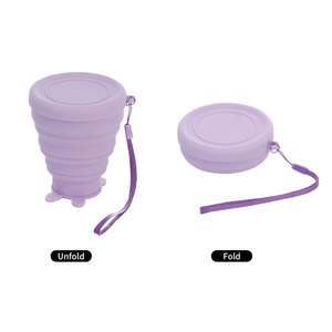 Custom Logo Color Eco-Friendly Portable Silicone Collapsible <b>Travel</b> <b>Cup</b> Folding Camping <b>Cup</b> Lids for Outdoor Drink Use - Product Image 1