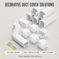 Kit de protection en plastique résistant aux UV pour conduites de climatisation mini-split intérieures et extérieures avec gaine de protection à clipser