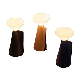 Scandinavian-Style Rechargeable <b>LED</b> <b>Table</b> Lamp Clear Marble Desktop Decoration with Touch Control Mini Size for Bedroom Use - Product Image 4