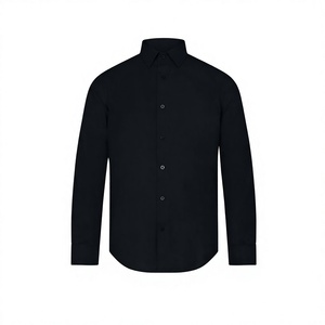 Chemise de travail formelle à manches longues noire pour homme avec logo personnalisé, boutonnée, uniforme de sécurité, imprimé SÉCURITÉ PRIVÉE - Product Image 5