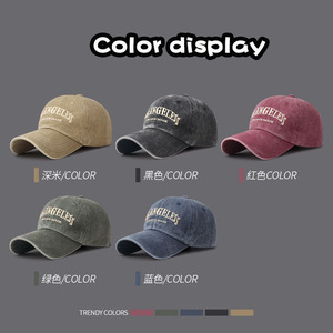 Baseball Cap Denim Washed Embroidered Logo Unisex Sun Protection Outdoor <b>Hat</b> - Product Image 5